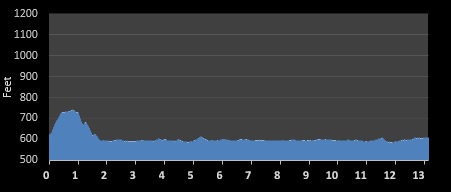 Bayshore Half Marathon Elevation Chart