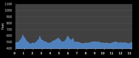 bg26.2 Half Marathon Elevation Chart