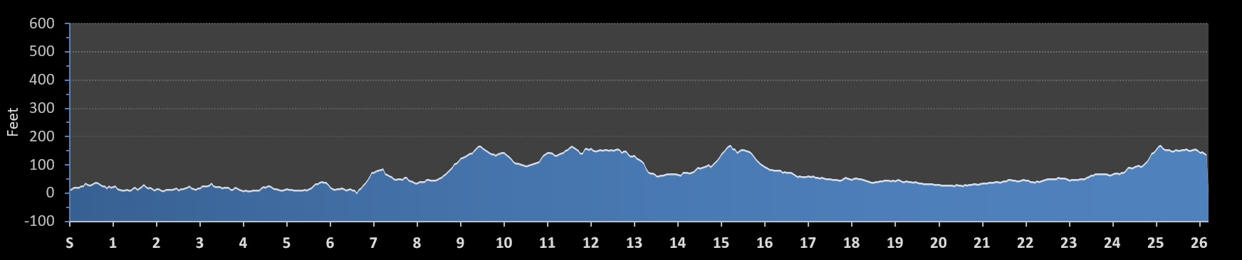 Brooklyn Marathon Elevation Profile
