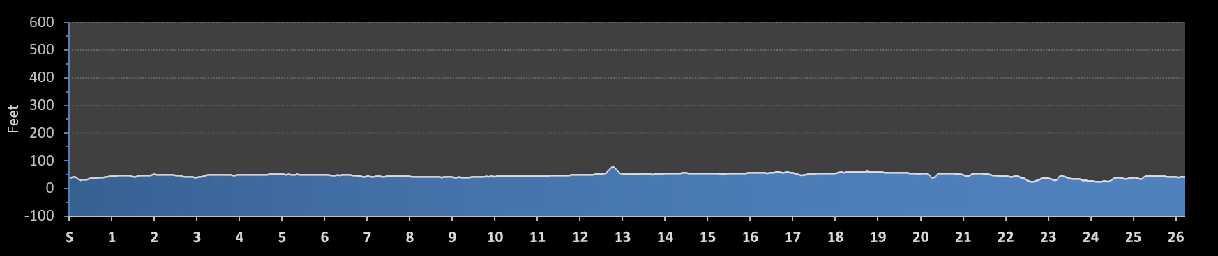 Houston Marathon Elevation Profile