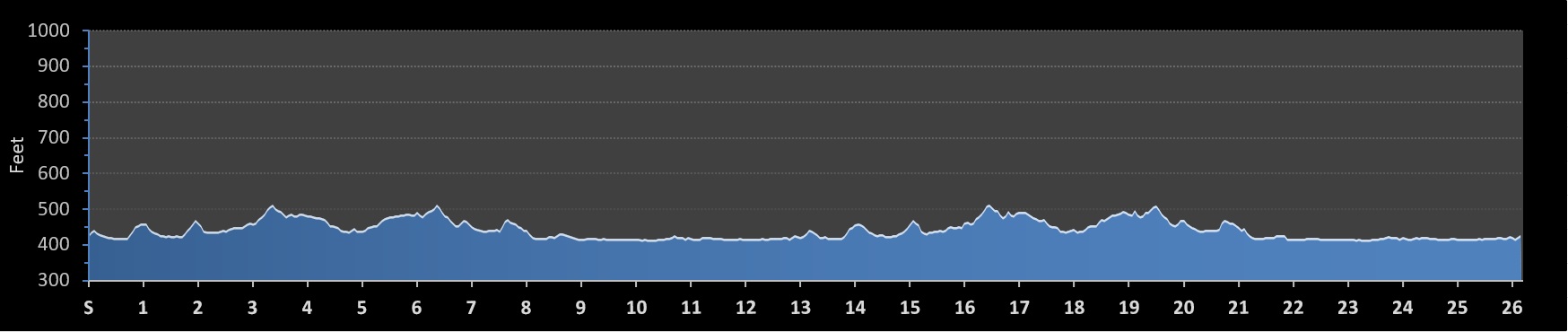 Irving Marathon Elevation Profile