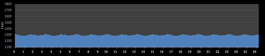 Run for the Ranch Marathon Elevation Profile