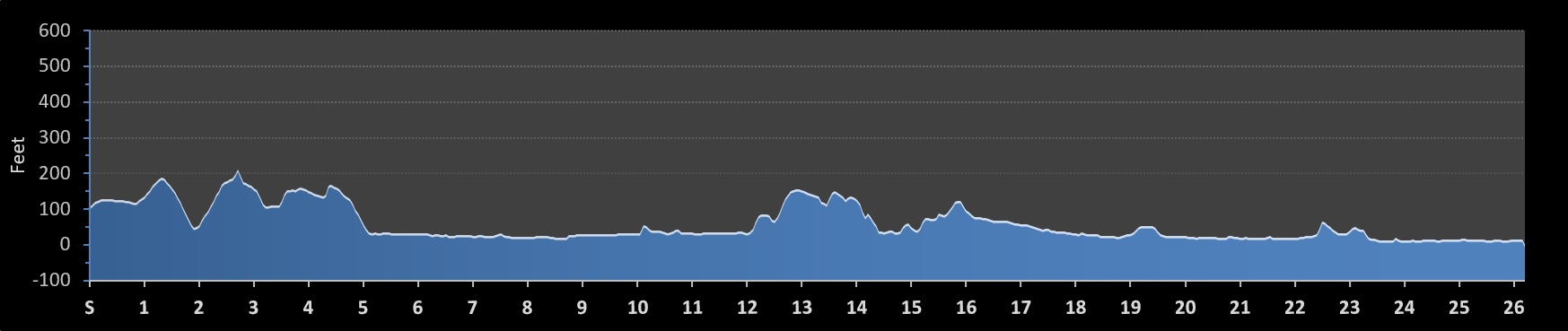 Seattle Marathon Elevation Profile