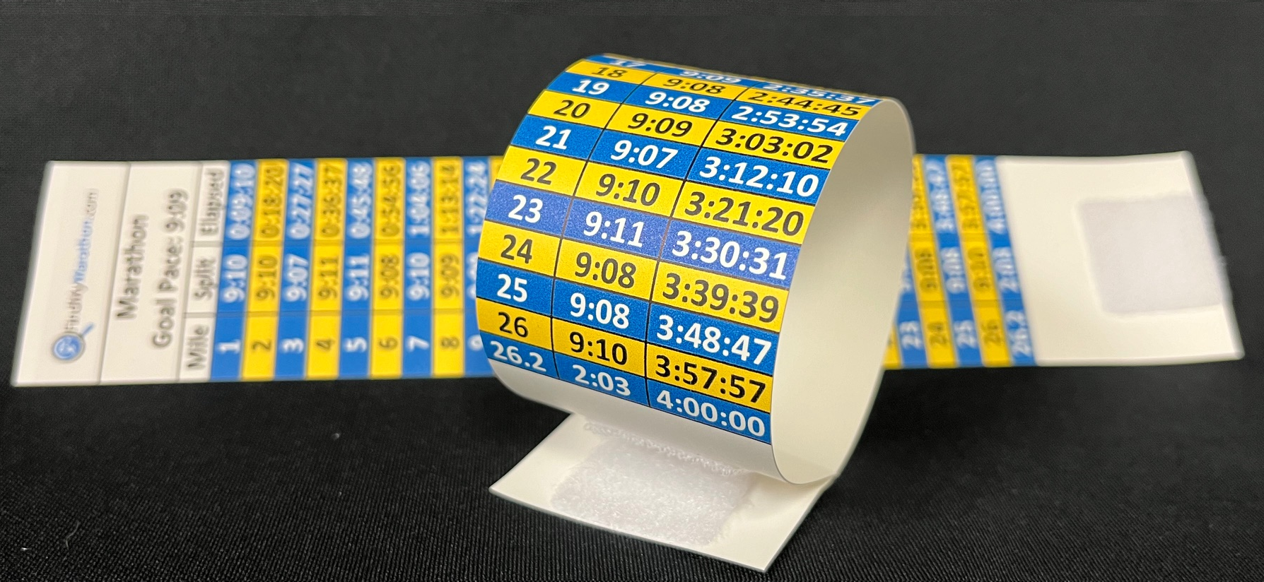 Marathon Pace Bands with Velcro attachment