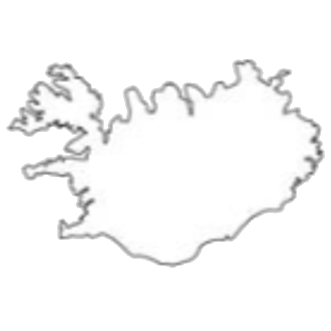Iceland outline