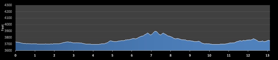 El Paso Half Marathon elevation profile