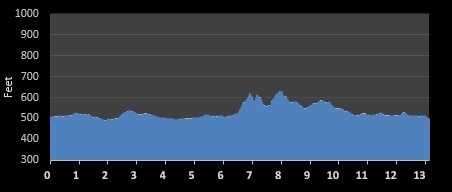 Flower City Half Marathon elevation profile