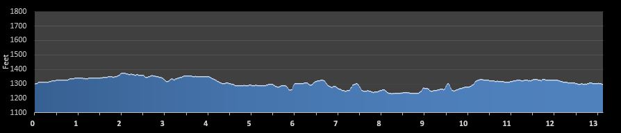 Hogeye Half Marathon elevation profile