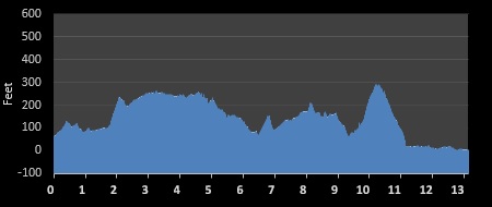 Nike Womens Half Marathon (SF) elevation profile