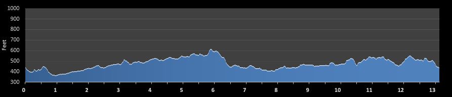 Redding Road Race Half Marathon elevation profile