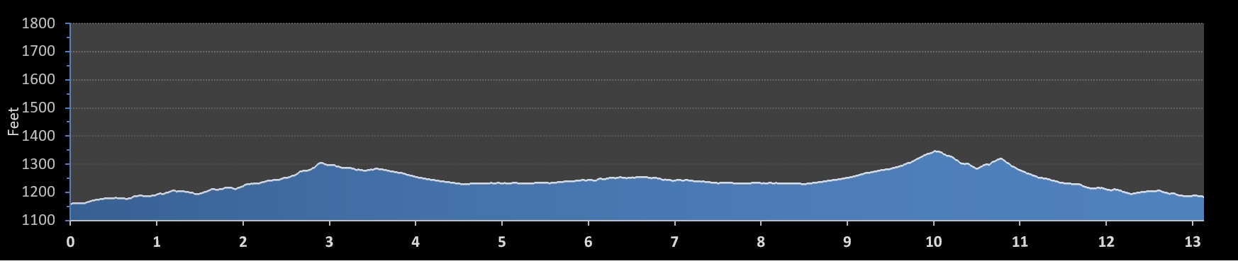 Rock n Roll Arizona Half Marathon elevation profile
