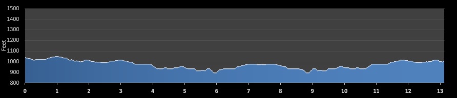 Silver Comet Half Marathon elevation profile